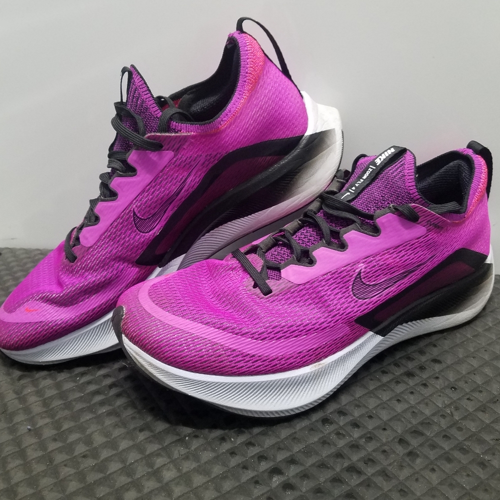 Nike Zoom Fly 4 Women's Running Shoe Hyper Violet Grey Black * Size: 9.5